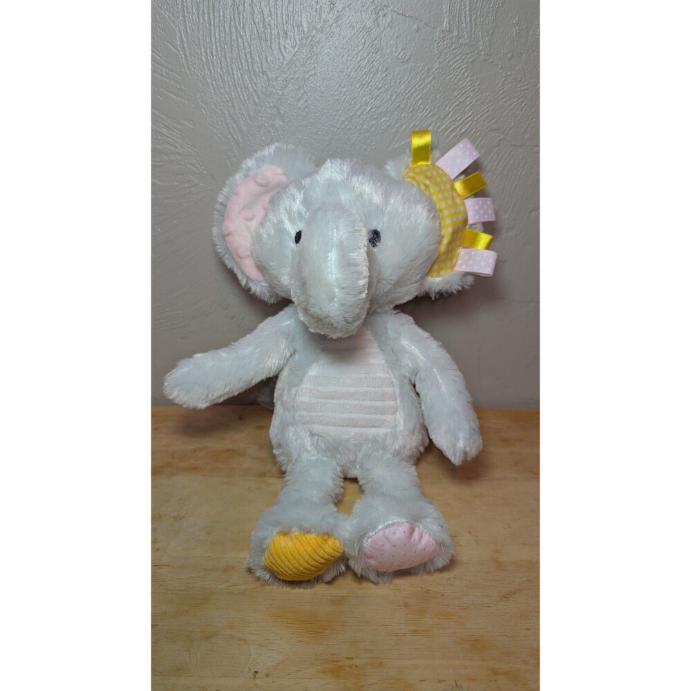 Make Believe Ideas Elephant Baby Toy Tag Crinkle Rattle Plush Stuffed Animal 13"